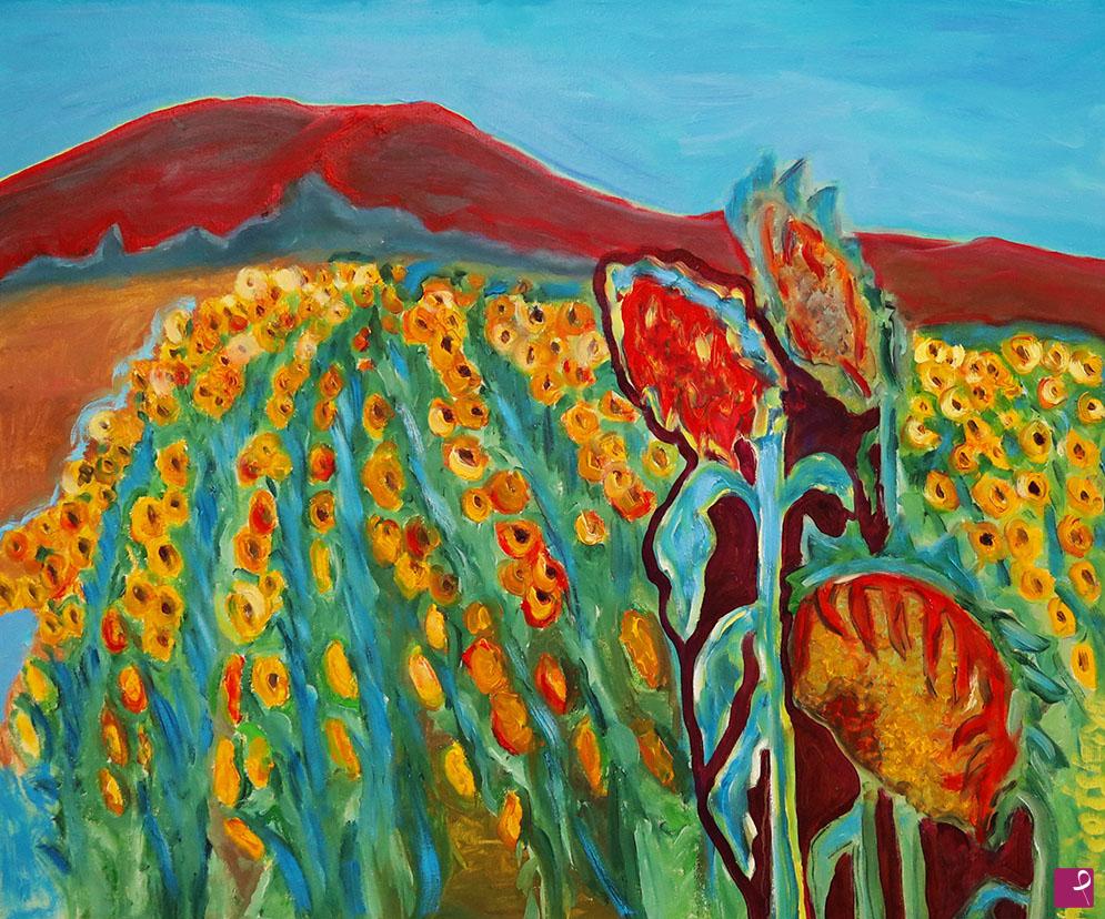 quadri in vendita online - Valle dei girasoli