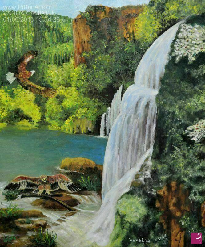 quadri in vendita online - Valle delle aquile