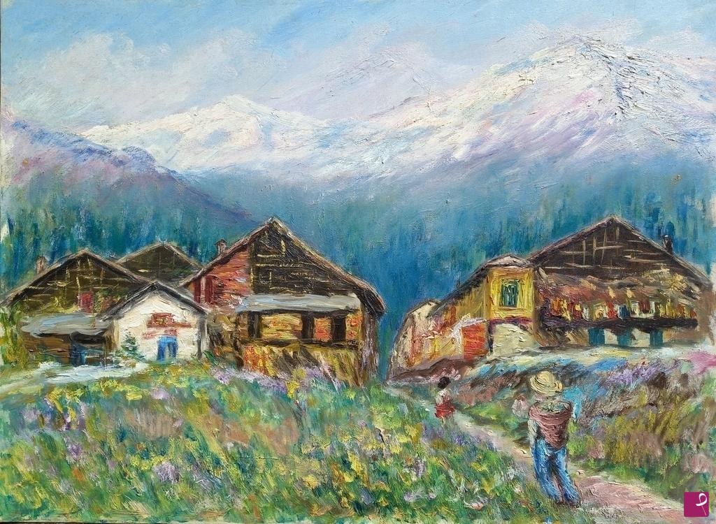 quadri in vendita online - Valtellina di una volta