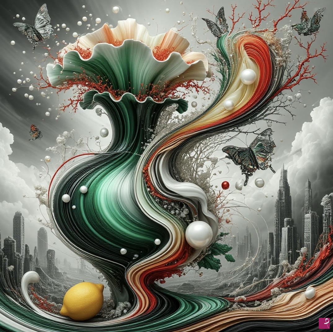 quadri in vendita online - Vase in the city