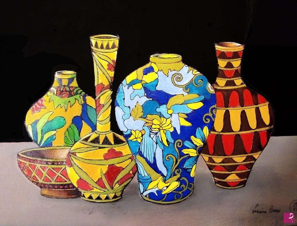 quadri in vendita online - Vasi decorati