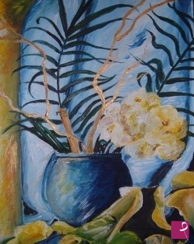 quadri in vendita online - vaso blu