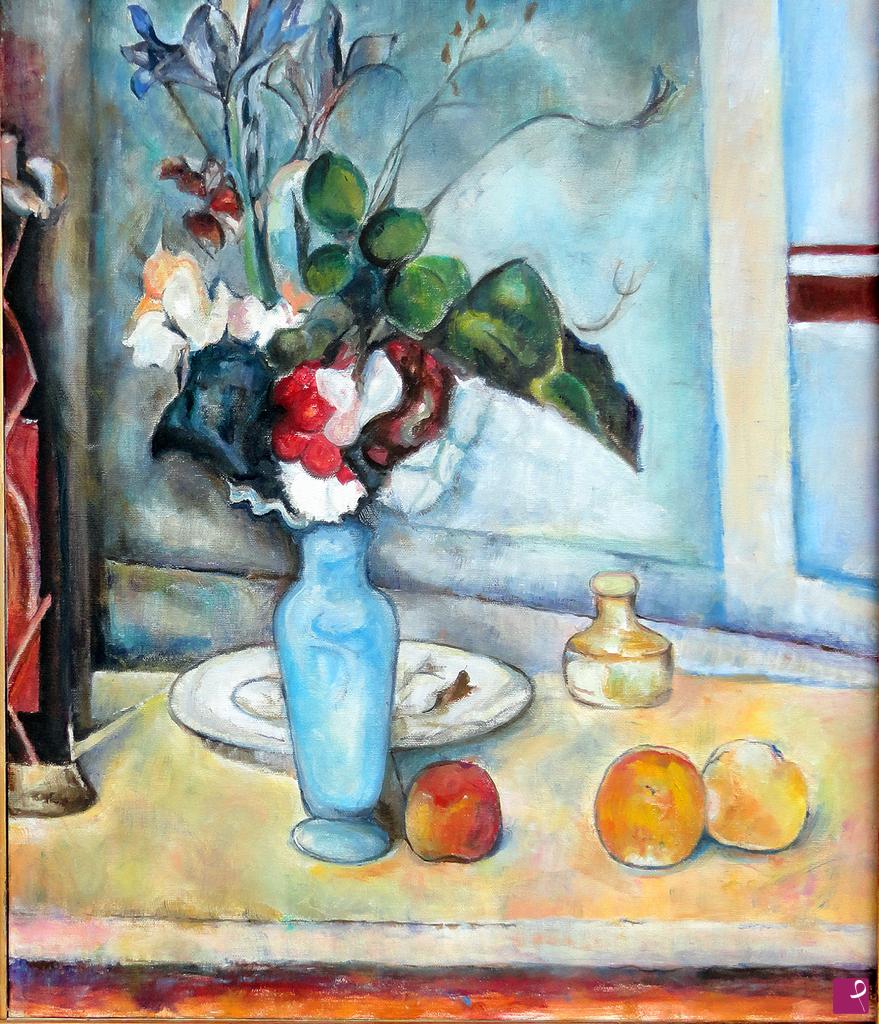 quadri in vendita online - VASO BLU CON FIORI