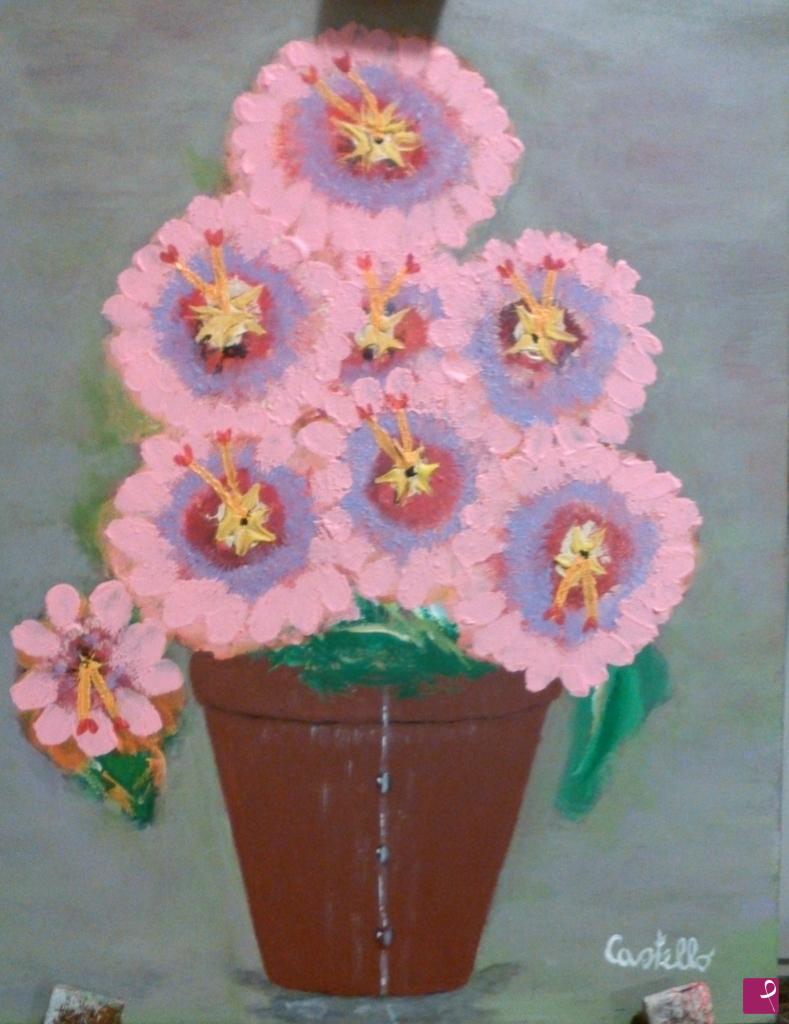 quadri in vendita online - vaso con fiori