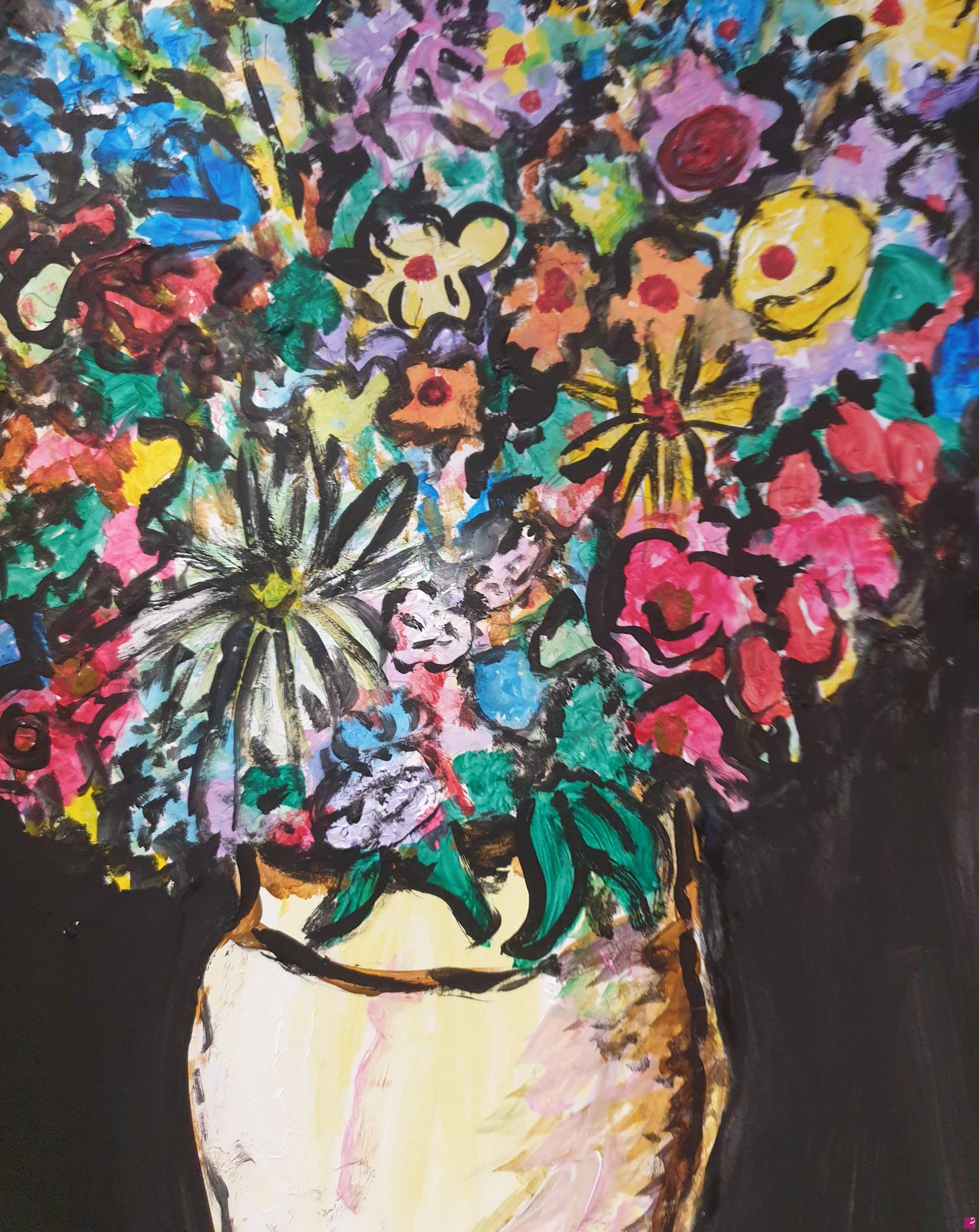 quadri in vendita online - Vaso con  fiori 2
