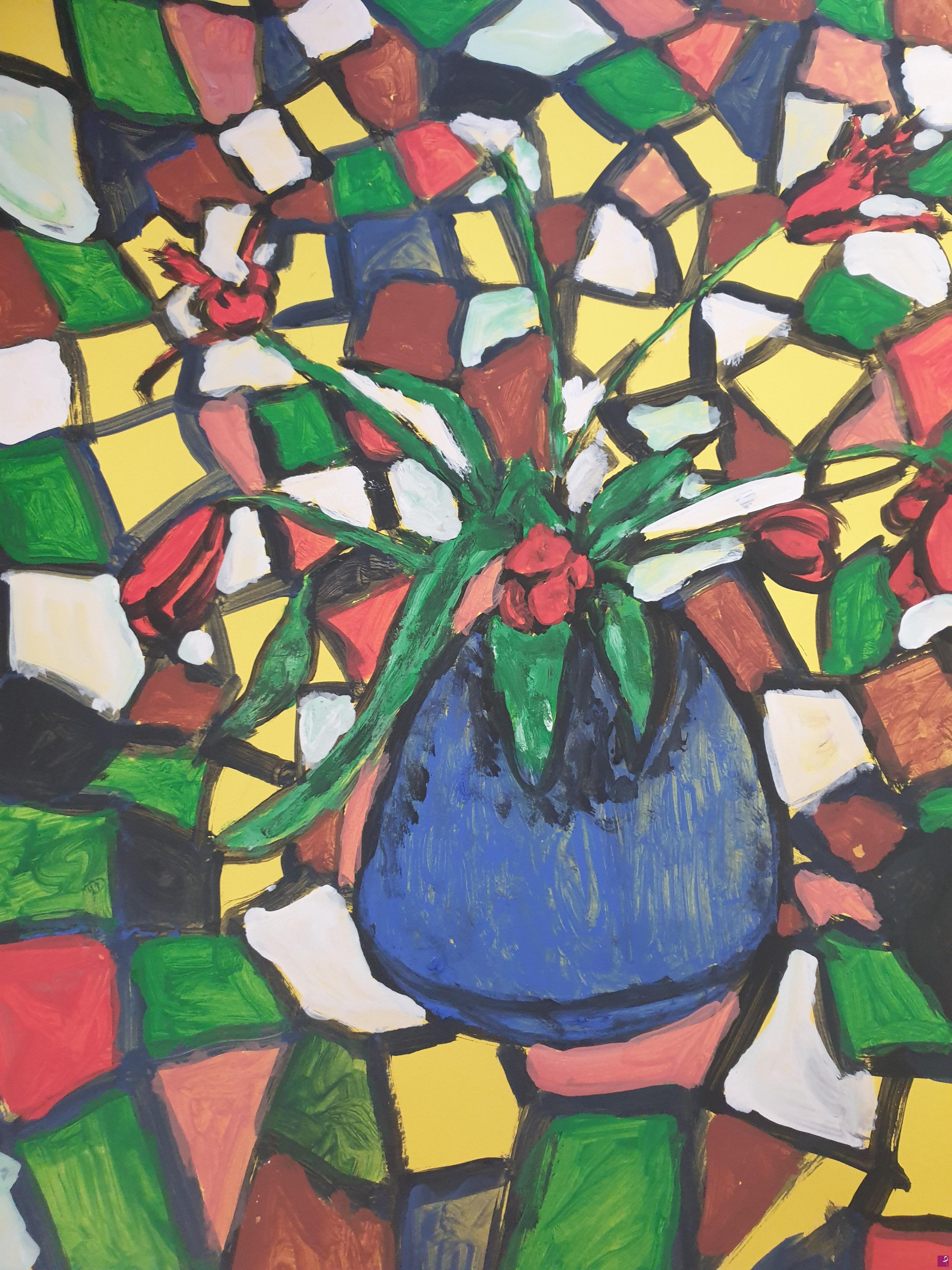 quadri in vendita online - Vaso con fiori