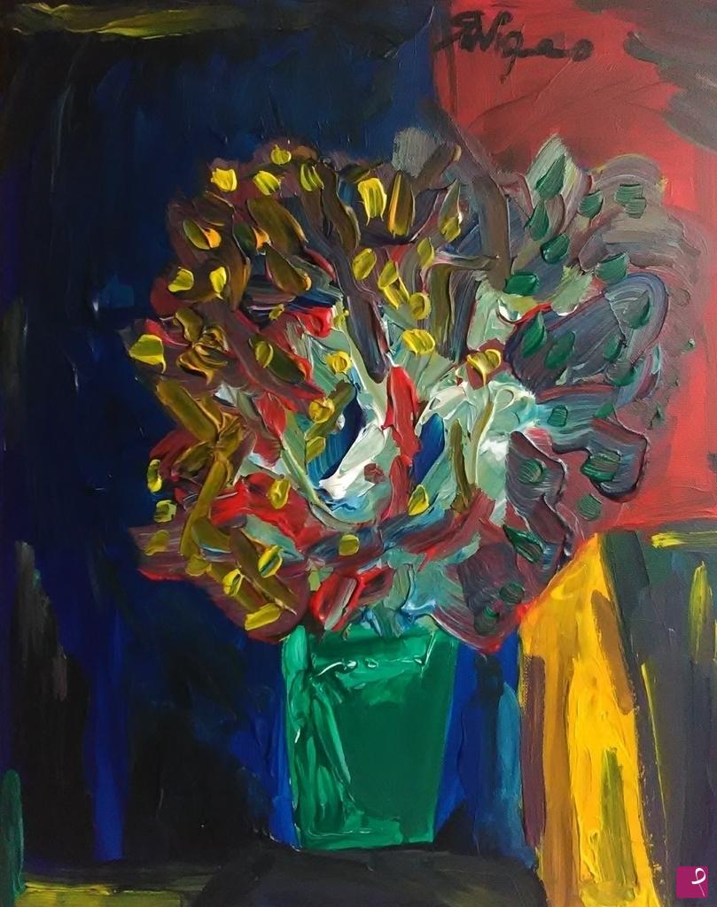 quadri in vendita online - vaso con fiori