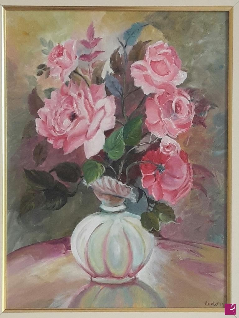 quadri in vendita online - Vaso con fiori