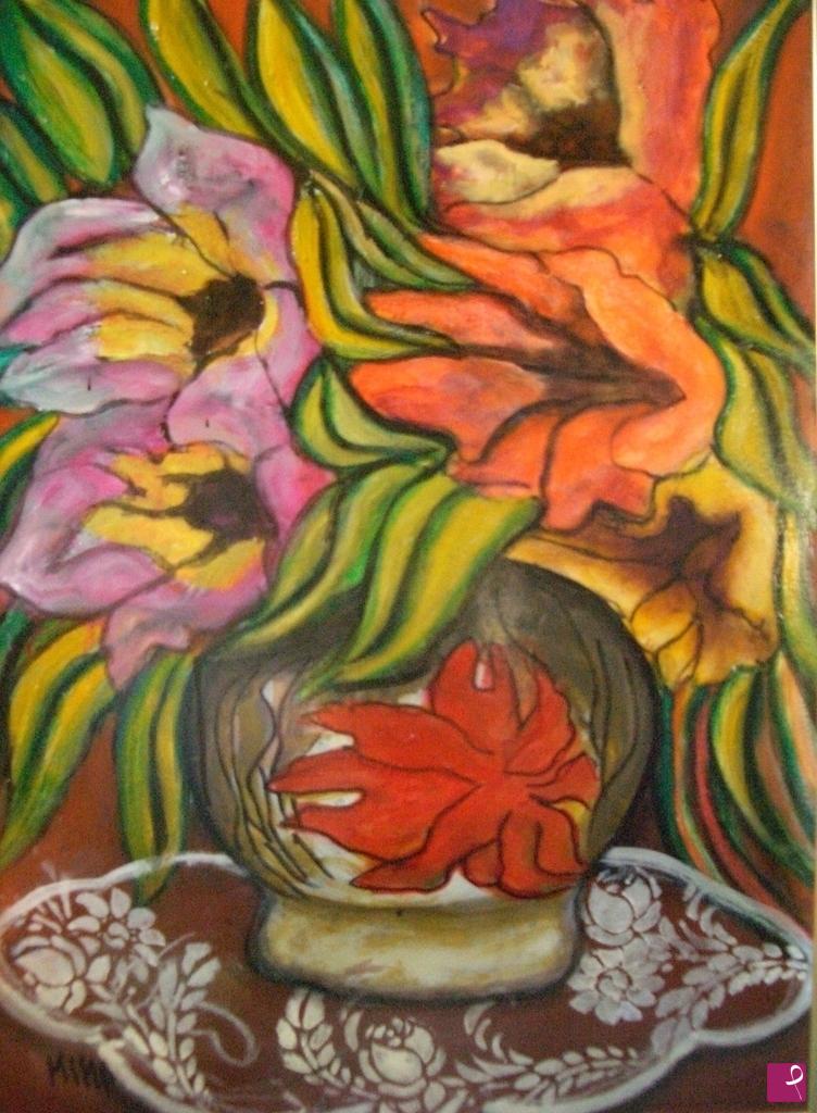 quadri in vendita online - Vaso  con fiori