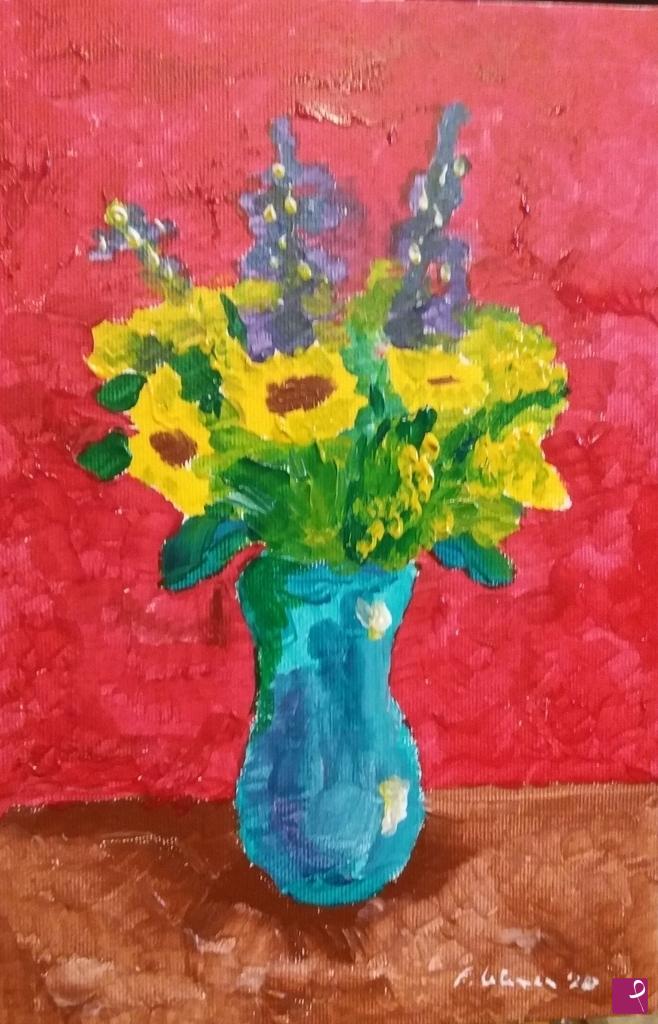 quadri in vendita online - vaso con fiori