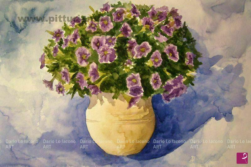 quadri in vendita online - Vaso con fiori
