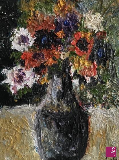 quadri in vendita online - Vaso con fiori 