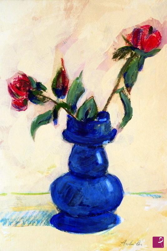 quadri in vendita online - vaso con fiori