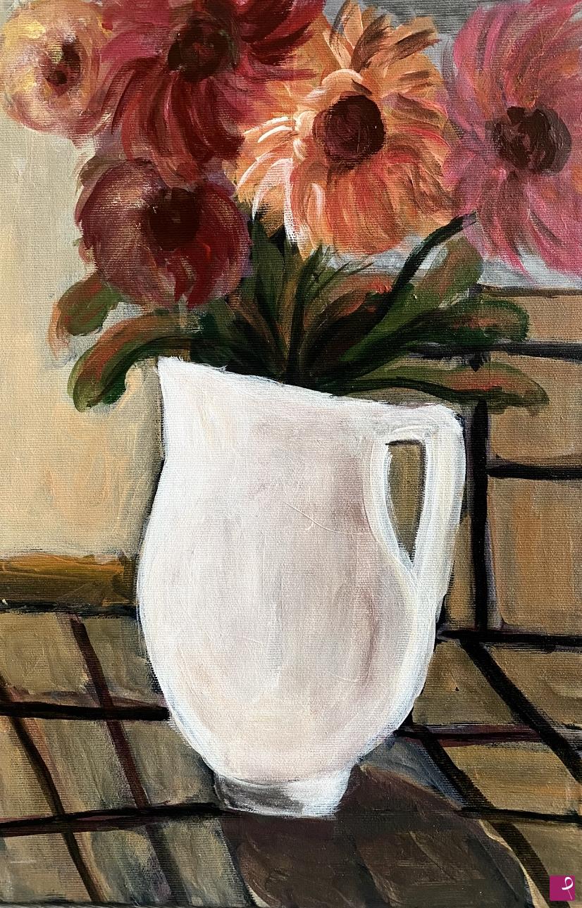 quadri in vendita online - Vaso con fiori 
