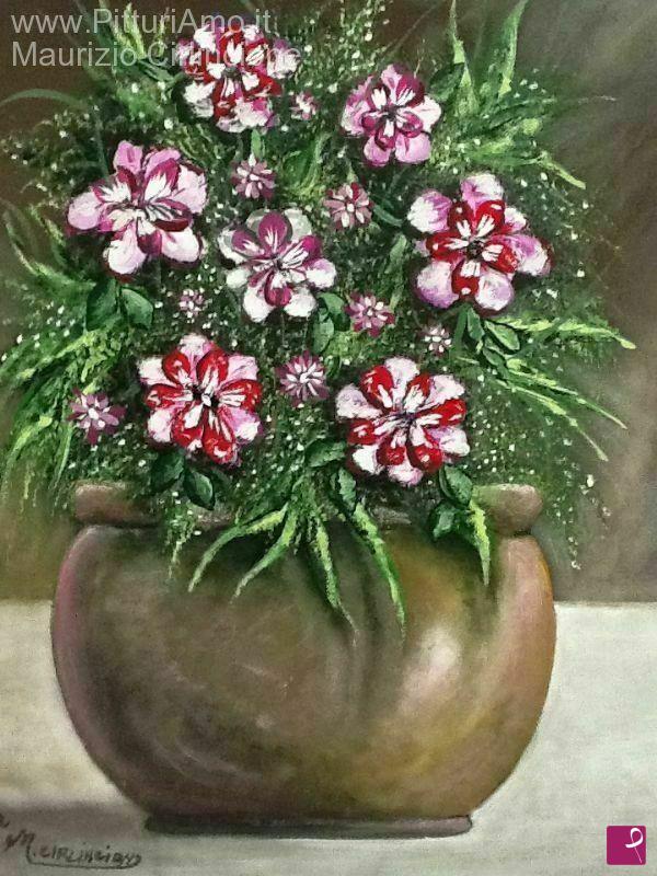quadri in vendita online - Vaso con fiori