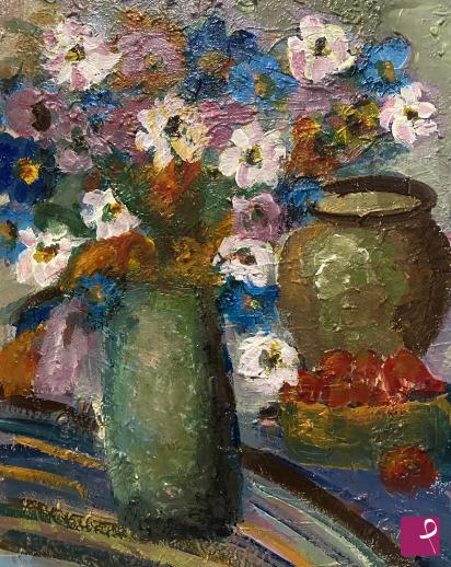 quadri in vendita online - Vaso con fiori