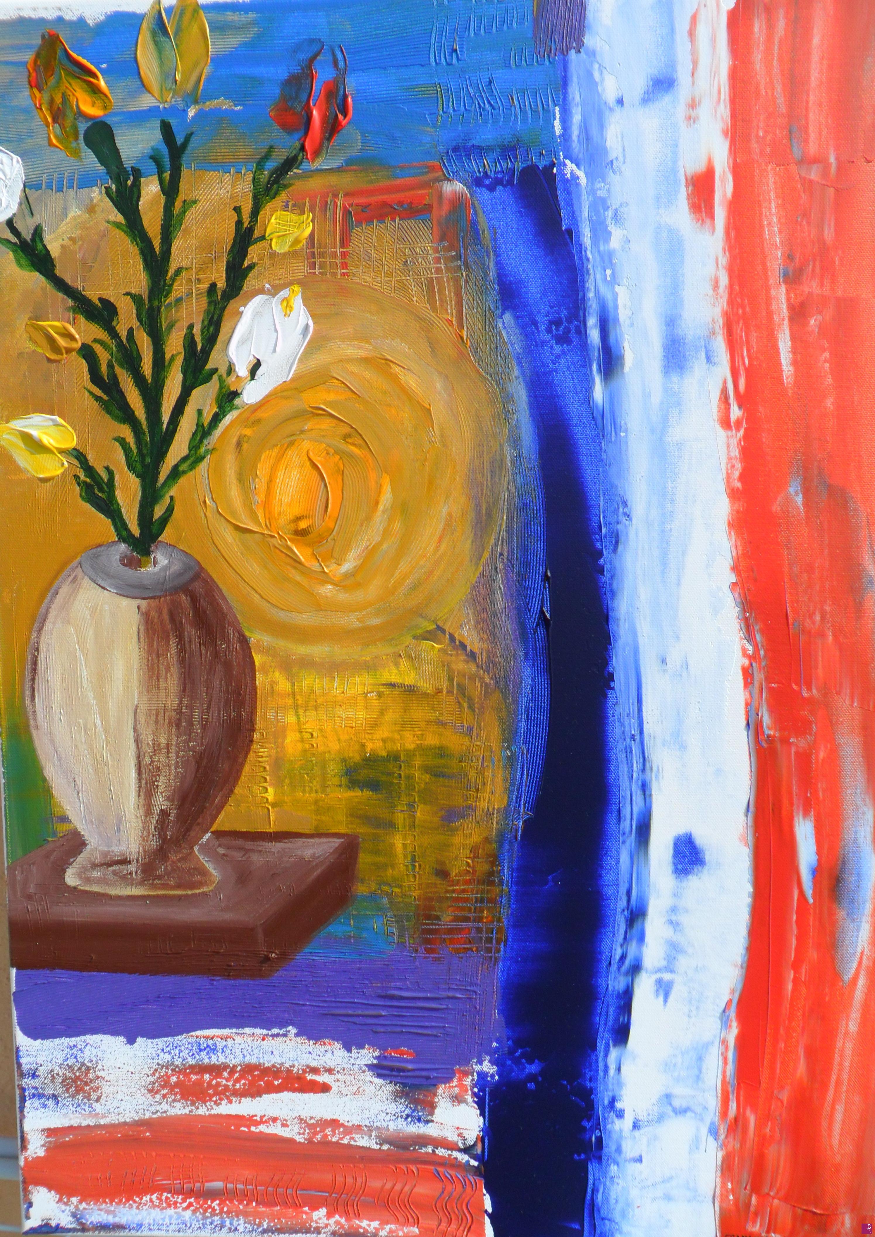 quadri in vendita online - Vaso con fiori
