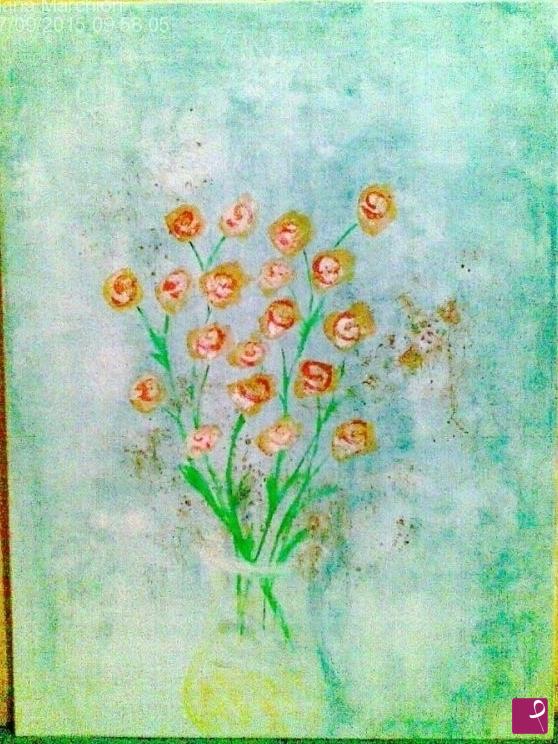 quadri in vendita online - Vaso con fiori