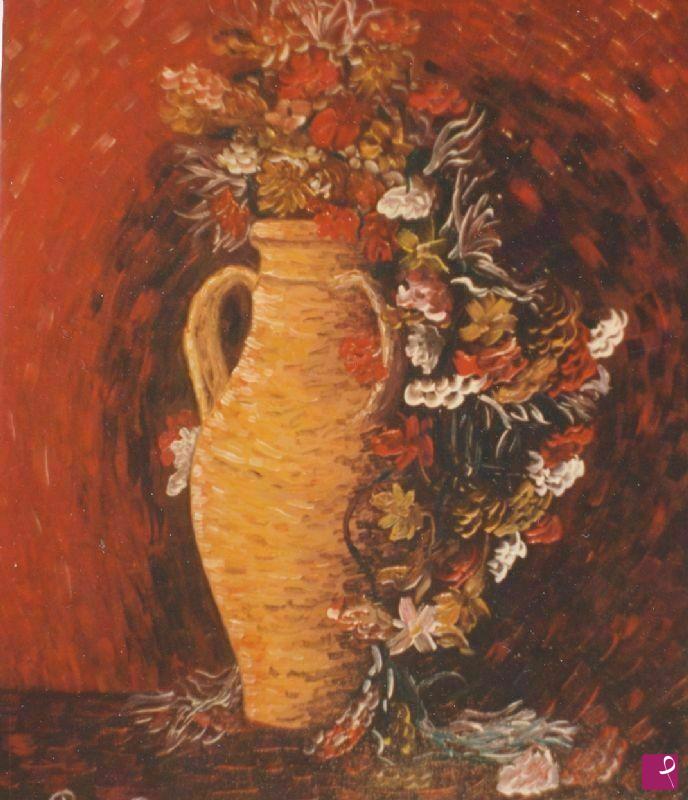quadri in vendita online - Vaso con fiori