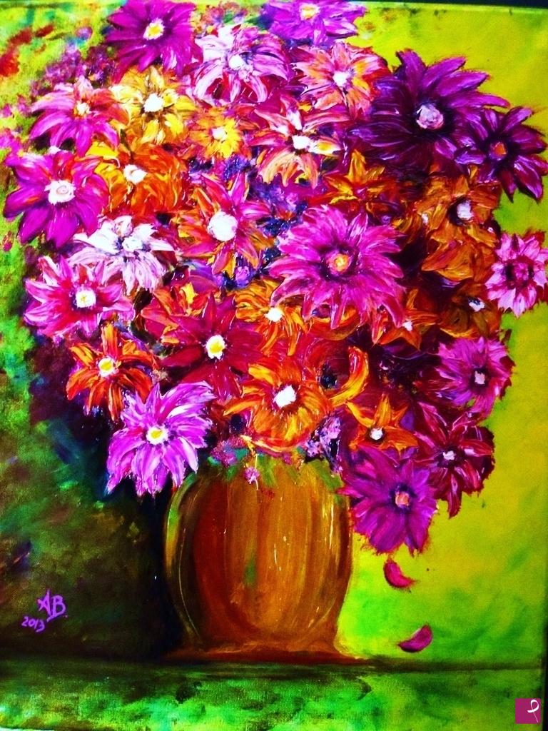 quadri in vendita online - vaso con fiori