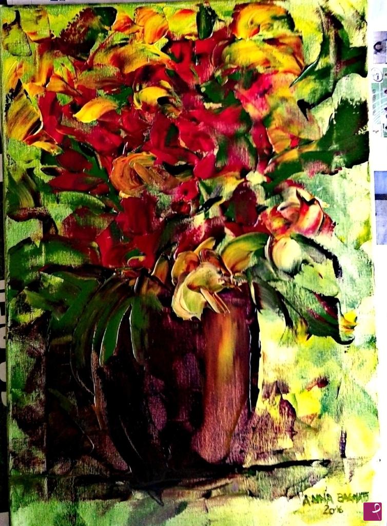quadri in vendita online - vaso con fiori