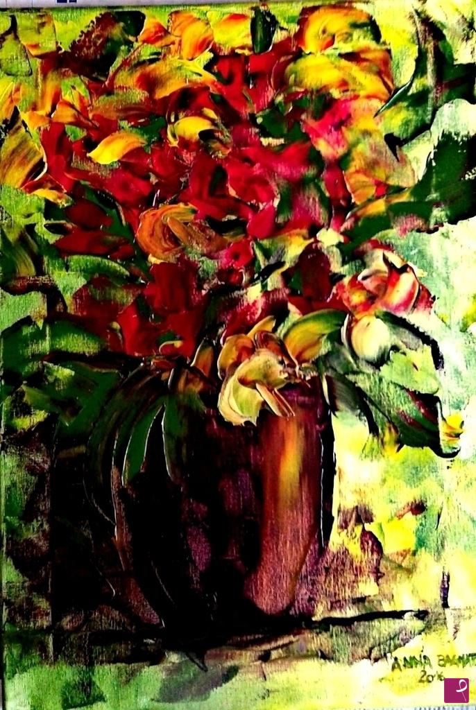 quadri in vendita online - vaso con fiori