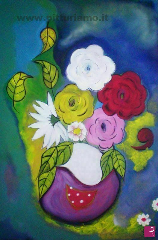 quadri in vendita online - Vaso con fiori II