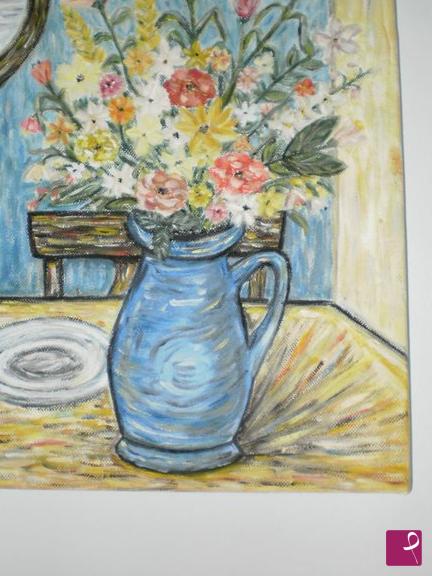 quadri in vendita online - Vaso con fiori misti
