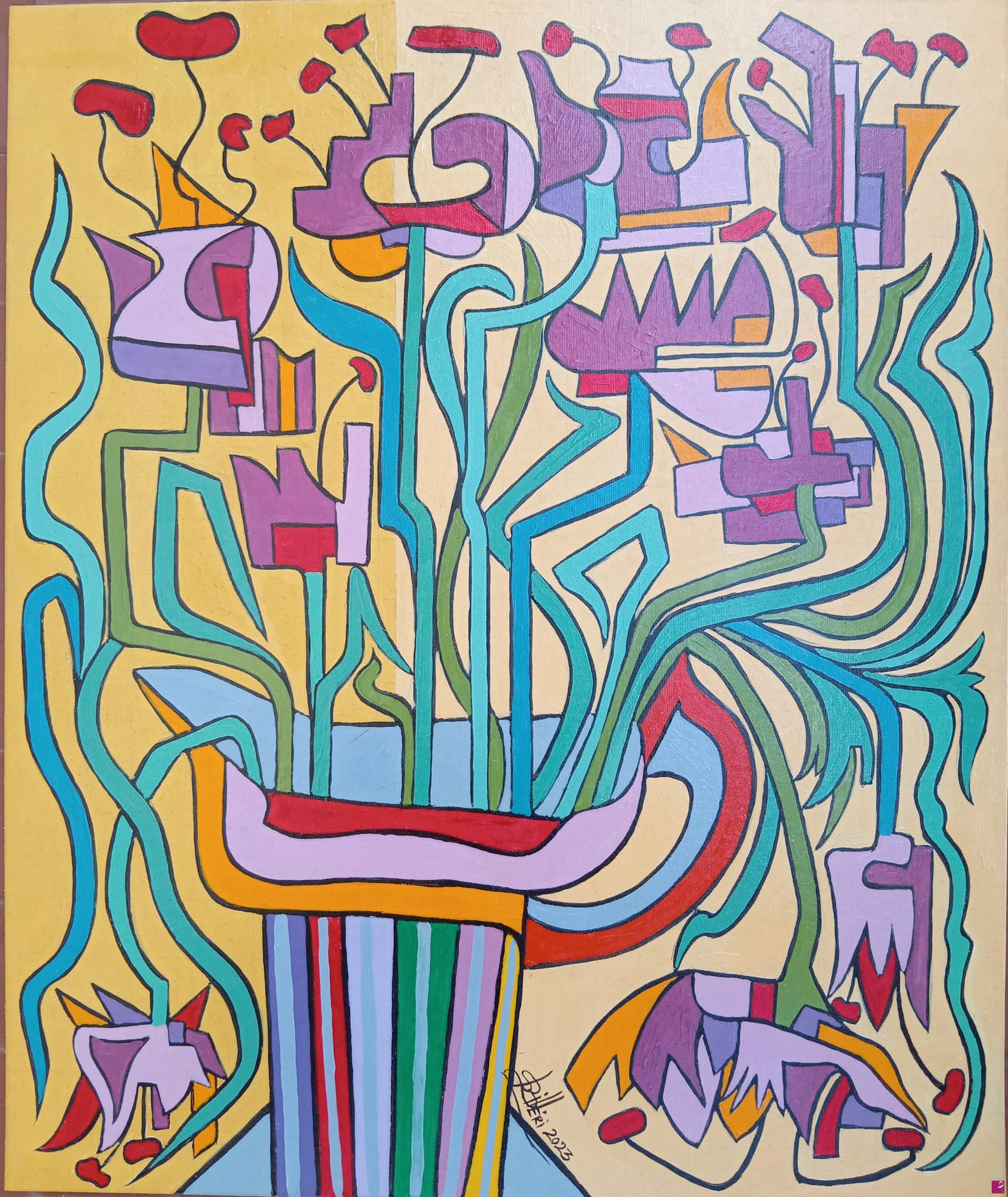 quadri in vendita online - Vaso con fiori(Cat. n°233)