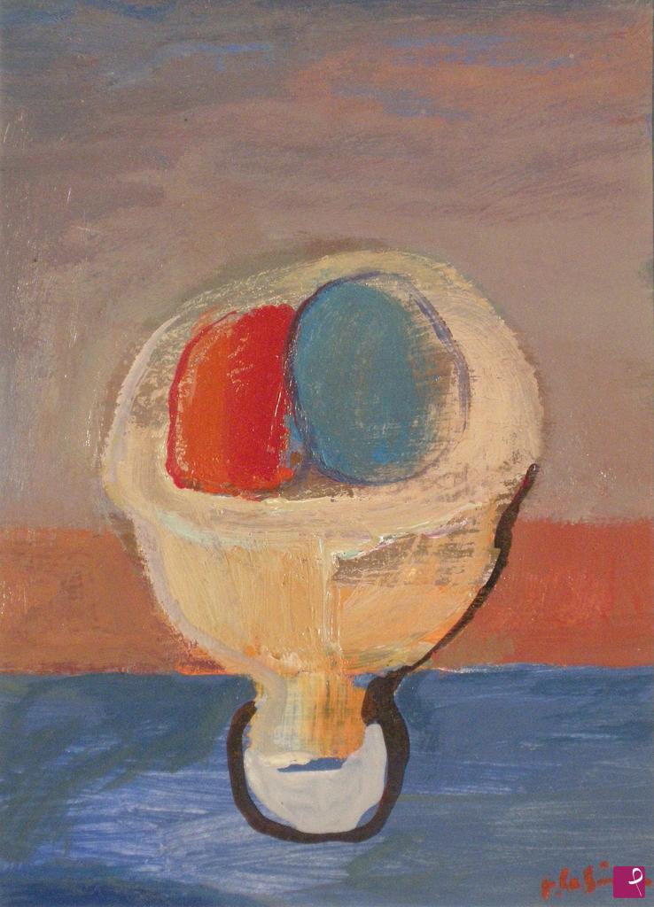 quadri in vendita online - Vaso con frutta