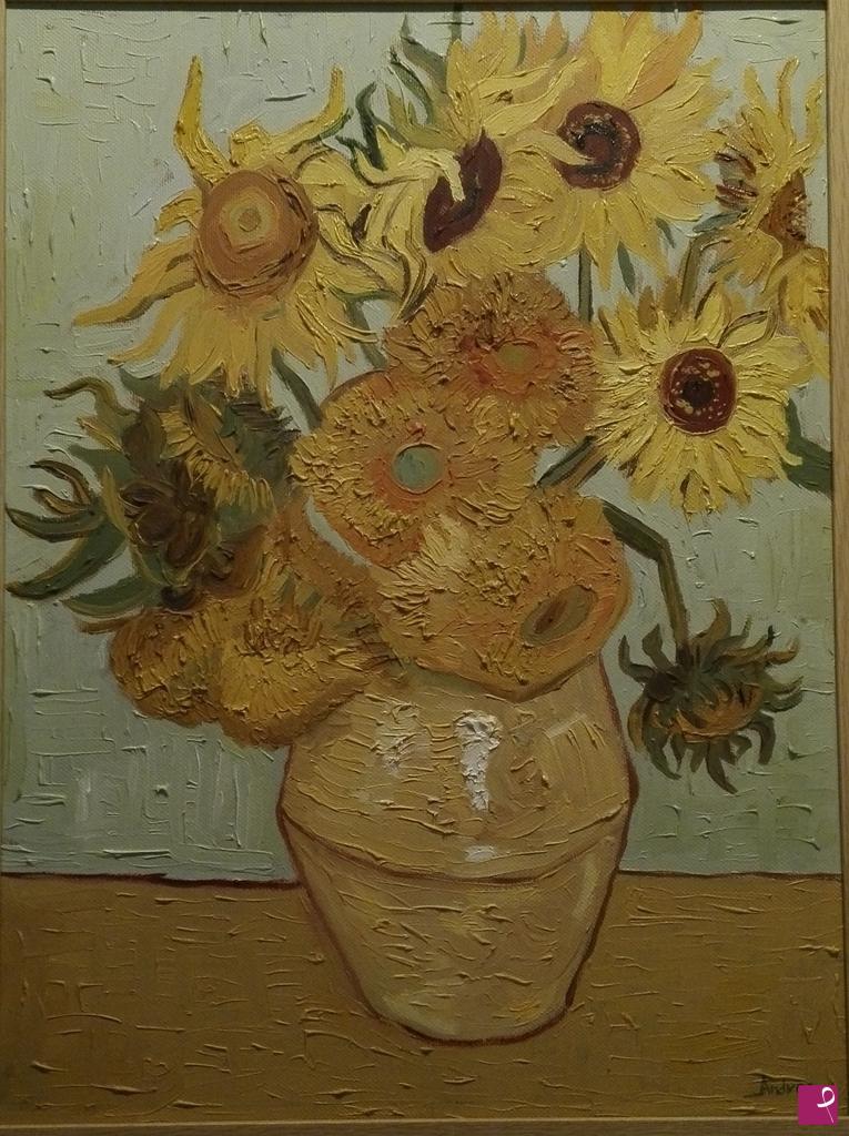 quadri in vendita online - Vaso con girasoli