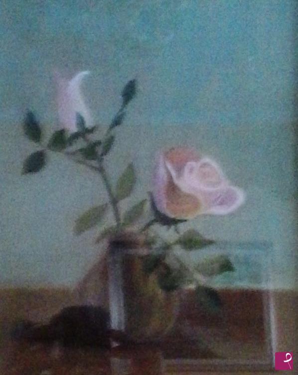 quadri in vendita online - vaso con rose 
