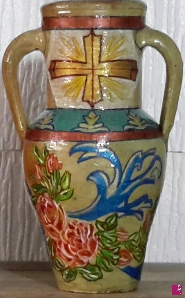 quadri in vendita online - VASO " CROCE  E  FIORI"