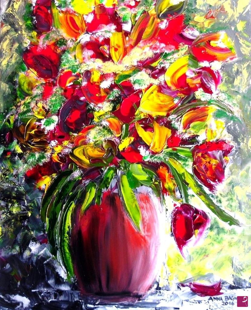 quadri in vendita online - Vaso di fiori