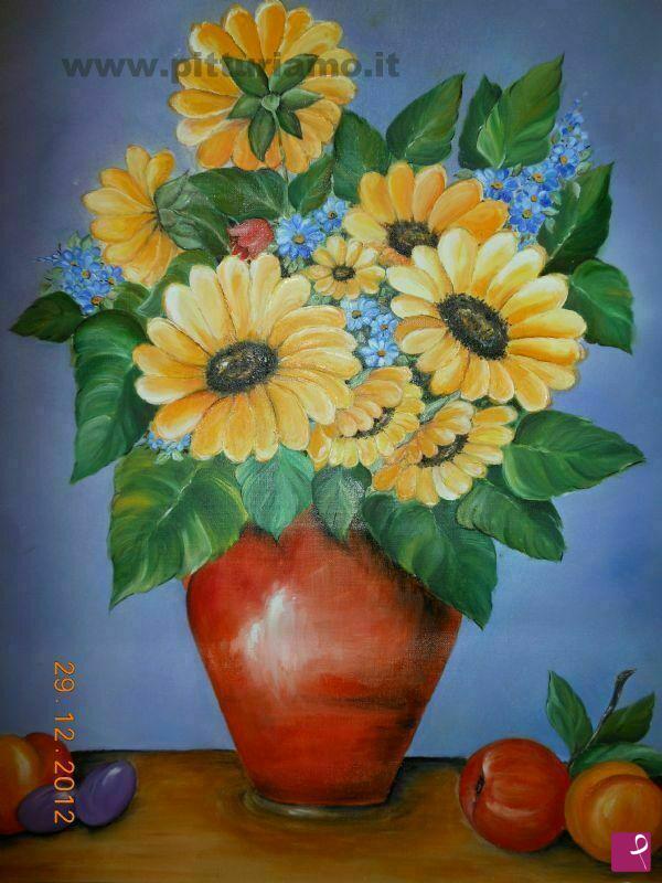 quadri in vendita online - Vaso di fiori