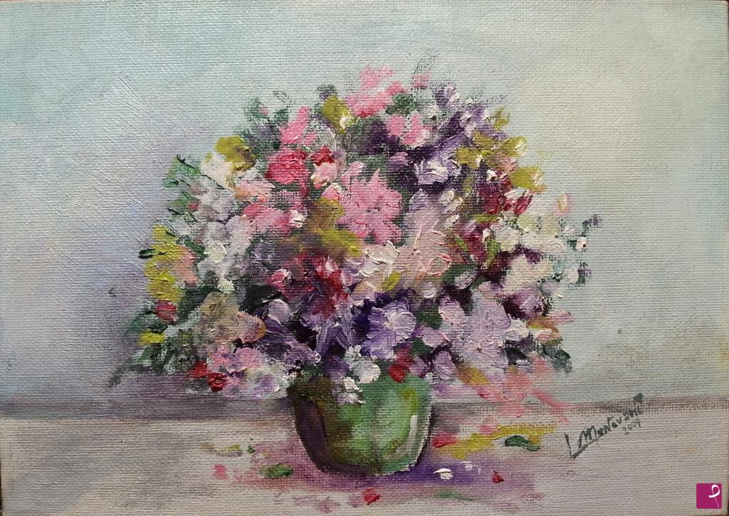 quadri in vendita online - Vaso di fiori 