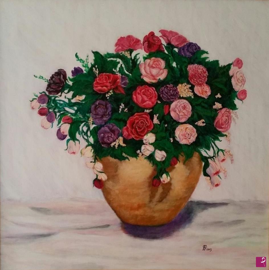 quadri in vendita online - Vaso di fiori