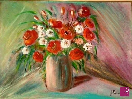 quadri in vendita online - Vaso di fiori