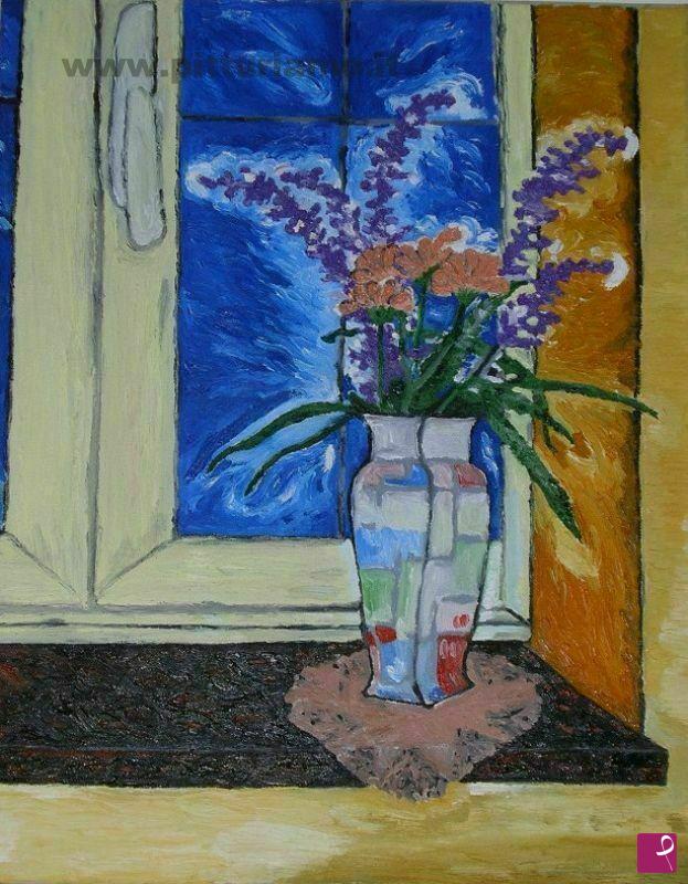 quadri in vendita online - Vaso di fiori