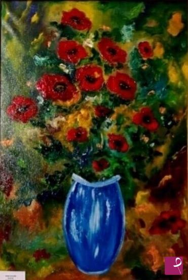 quadri in vendita online - VASO DI FIORI