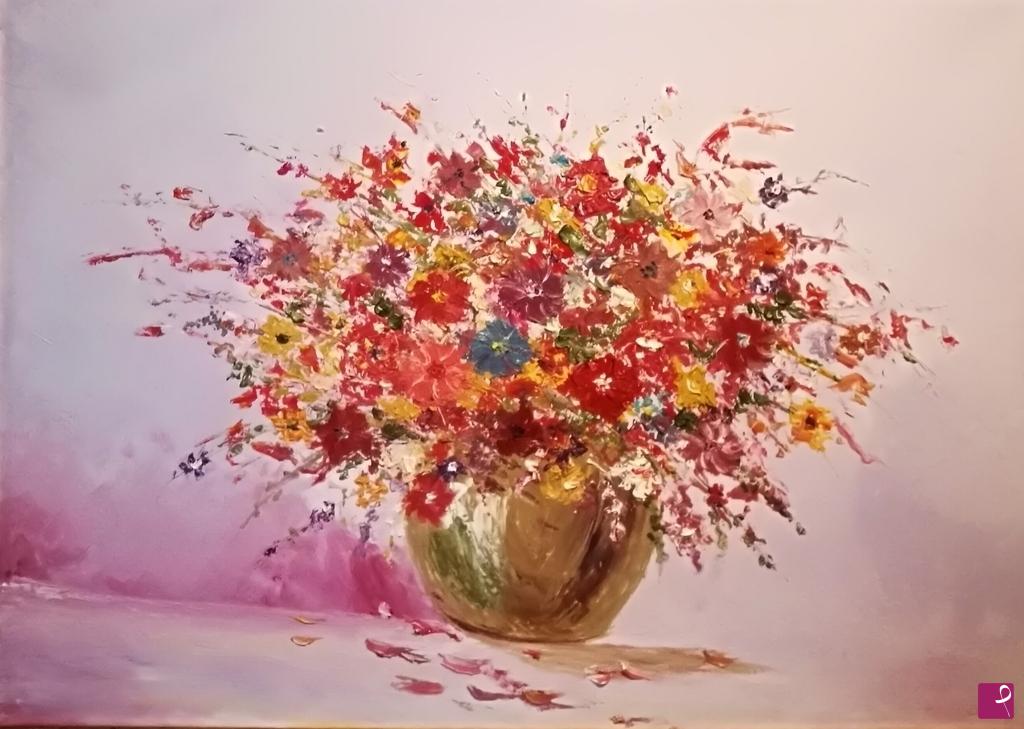 quadri in vendita online - Vaso di fiori