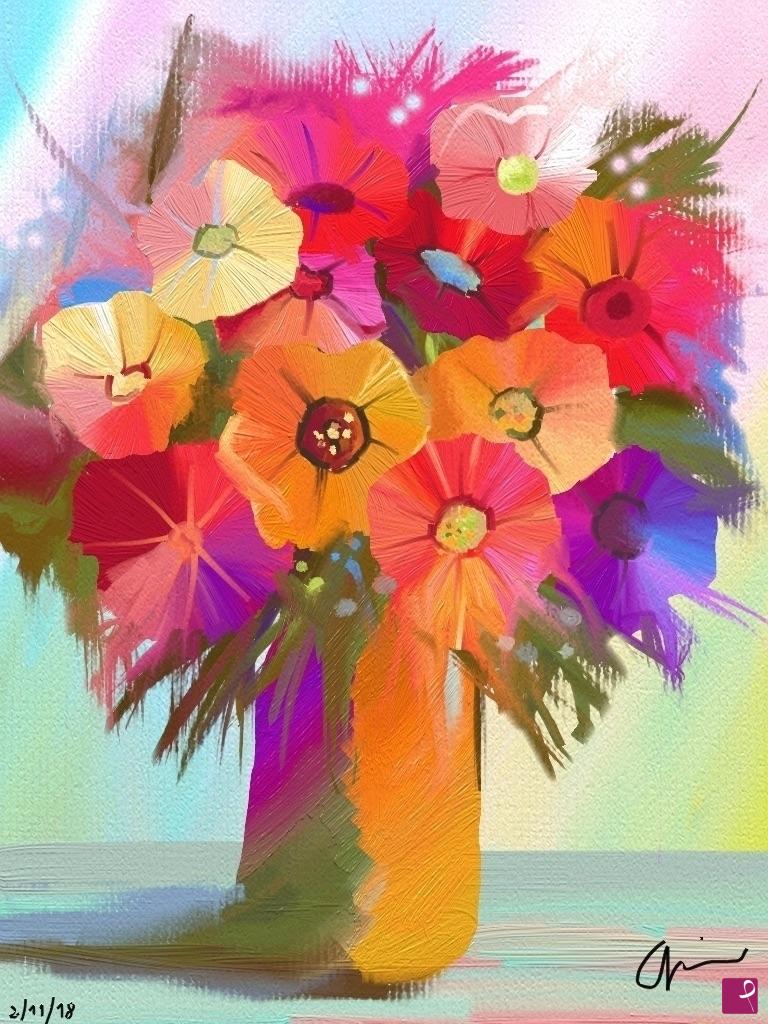 quadri in vendita online - Vaso Di Fiori