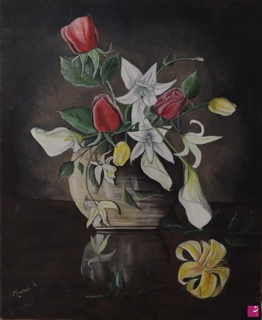 quadri in vendita online - Vaso di fiori