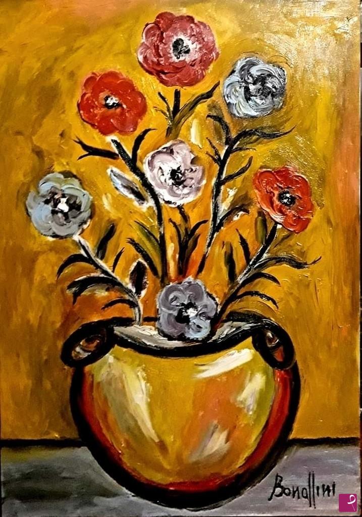 quadri in vendita online - Vaso di fiori