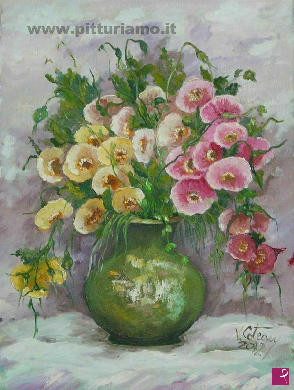 quadri in vendita online - Vaso di fiori