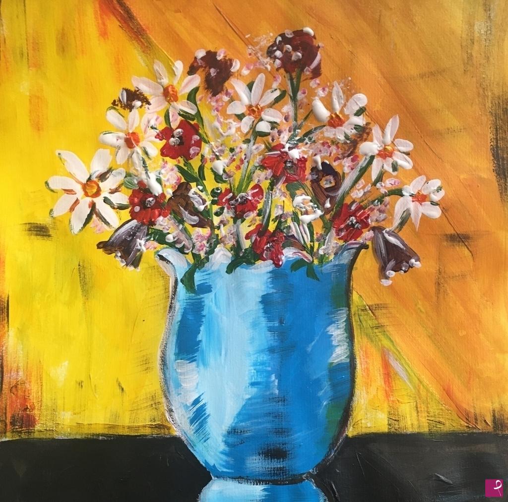 quadri in vendita online - Vaso di fiori