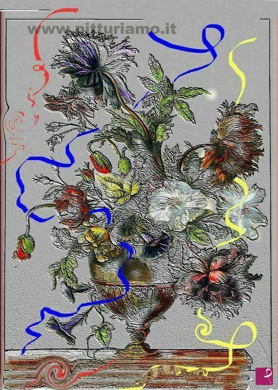 quadri in vendita online - Vaso di fiori