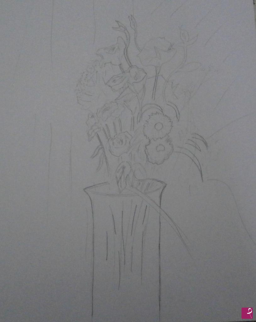 quadri in vendita online - Vaso di fiori 