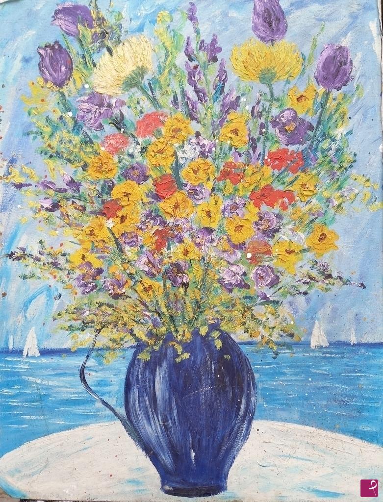 quadri in vendita online - Vaso di fiori