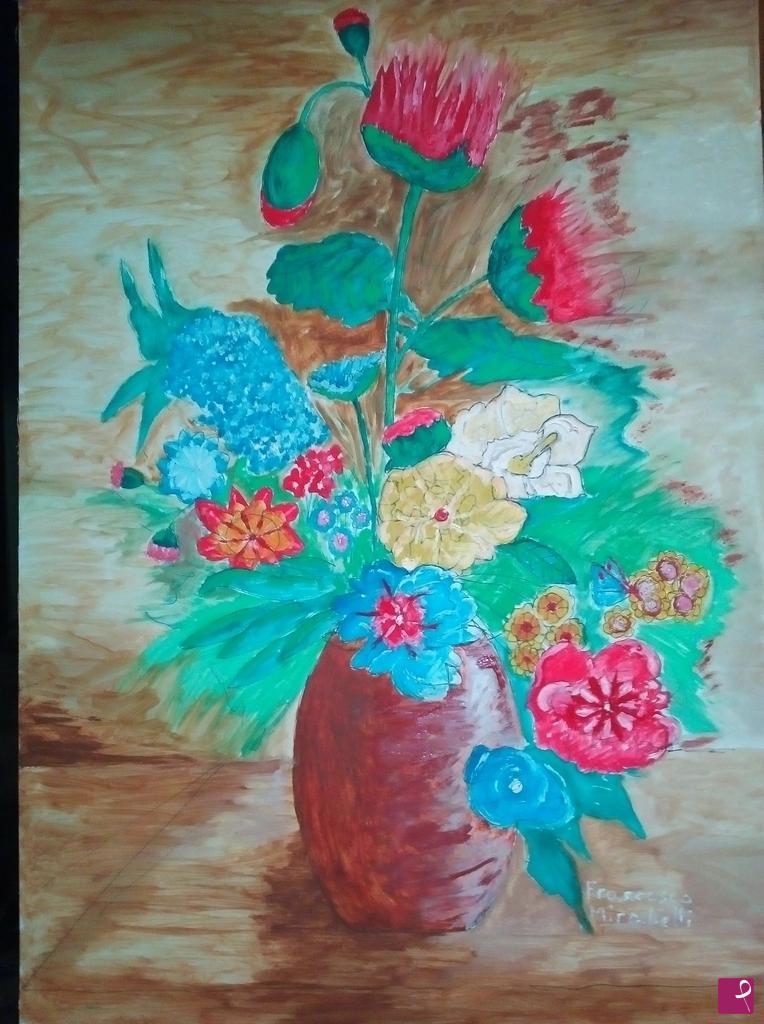 quadri in vendita online - Vaso di fiori